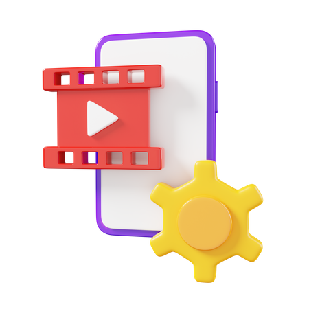 Criativo de conteúdo de vídeo  3D Icon