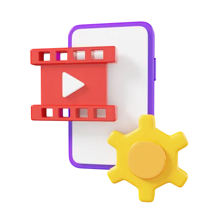 Criativo de conteúdo de vídeo  3D Icon