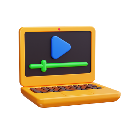 Reproducir vídeo en línea  3D Icon