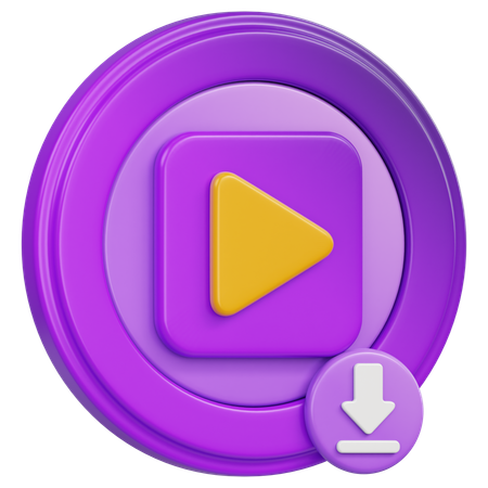 Video Download  3D Icon