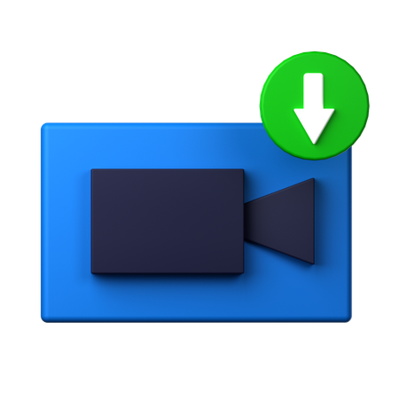 Video Download  3D Icon