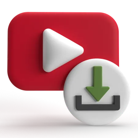 Video Download  3D Icon