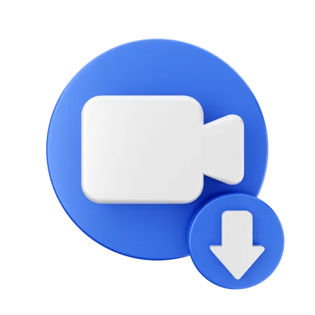 Video Download 3D Icon