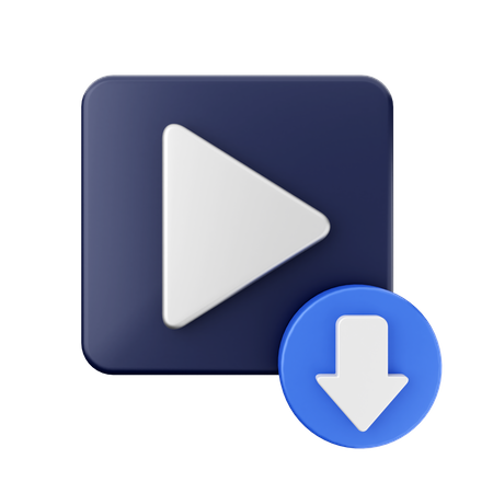 Video Downloading  3D Icon