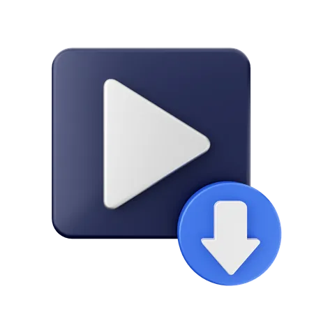 Video Downloading  3D Icon