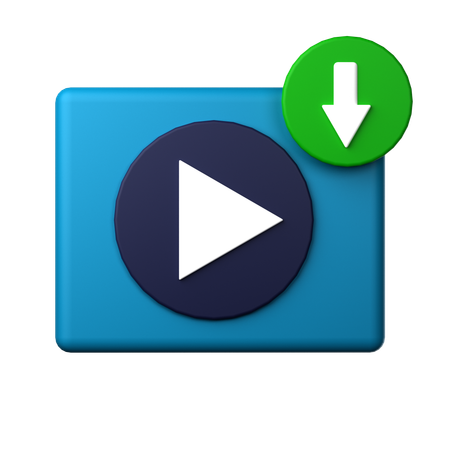 Video Downloading  3D Icon