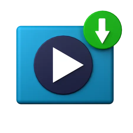 Video Downloading  3D Icon