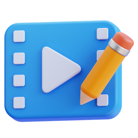 Video editing  3D Icon