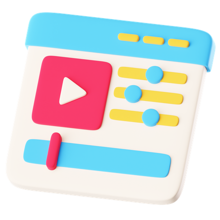 Video Editing  3D Icon