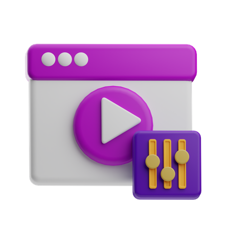 Video Editing  3D Icon