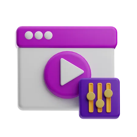Video Editing  3D Icon