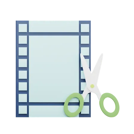 3 D Video Editing Icon Illustration With Isolated Design 3D Icon
