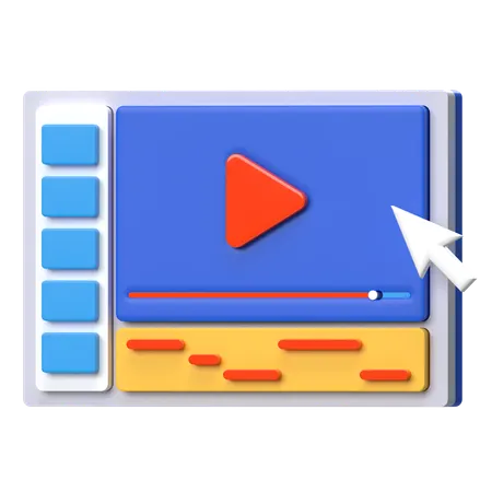 Video Editing Interface  3D Icon