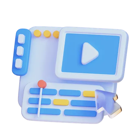 Video Editor  3D Icon