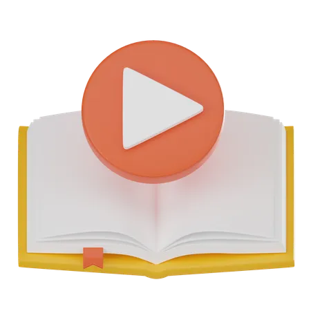 Educação em vídeo on-line  3D Icon
