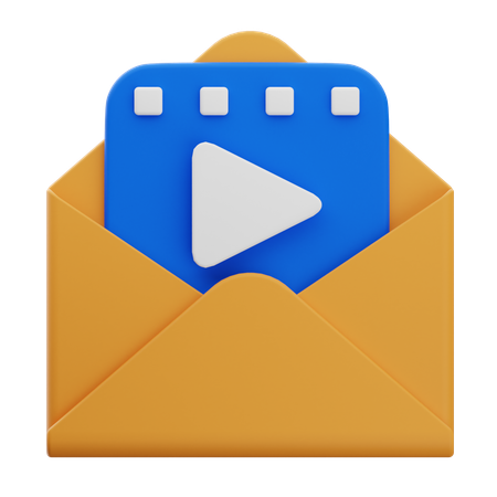 Video Email  3D Icon