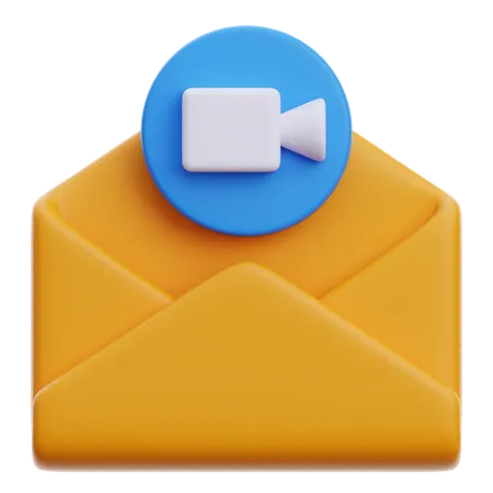 Video Email  3D Icon