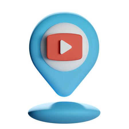 Épingle de localisation vidéo  3D Icon