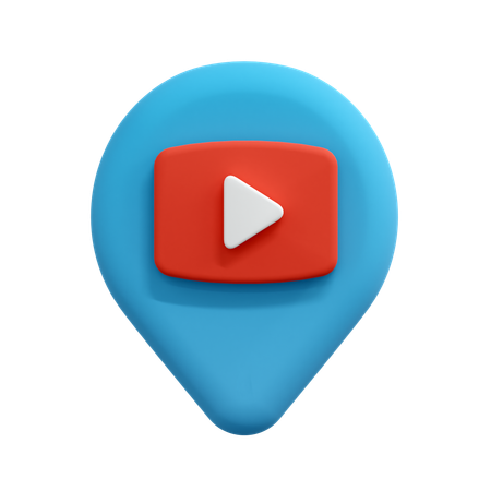 Épingle de localisation vidéo  3D Icon