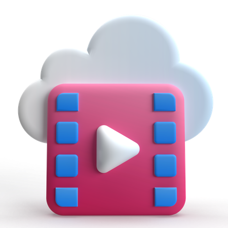 Vídeo en la nube  3D Icon