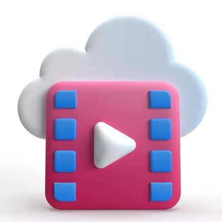 Vídeo en la nube  3D Icon