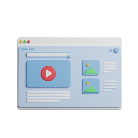 Vidéo en ligne  3D Icon