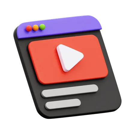 Vidéo en ligne  3D Icon