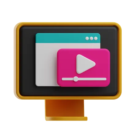 Vidéo en ligne  3D Icon