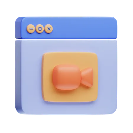 Vídeo en línea  3D Icon