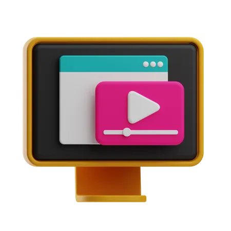 Vídeo en línea  3D Icon