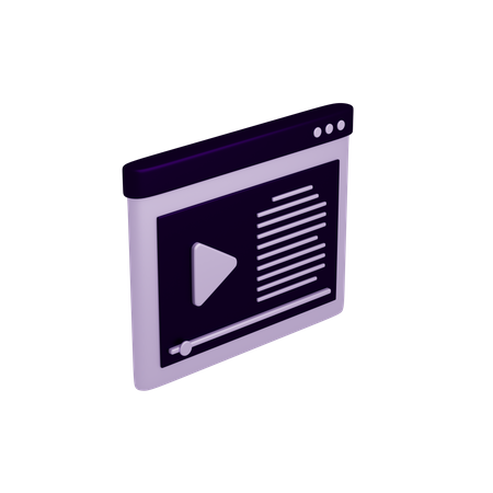 Vídeo en línea  3D Icon