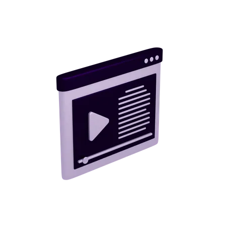 Vídeo en línea  3D Icon