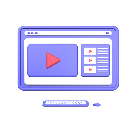 Vídeo en línea  3D Icon