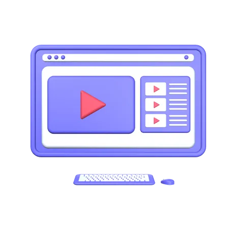 Vídeo en línea  3D Icon