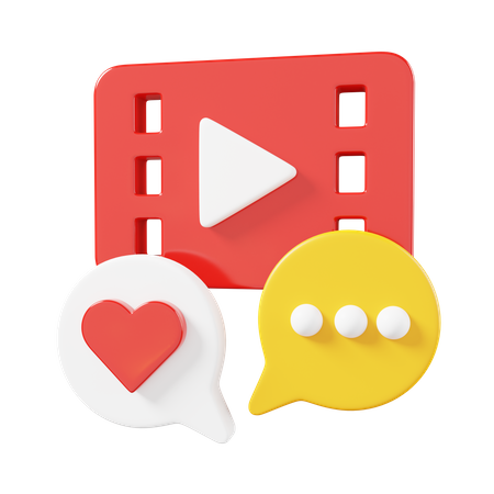 Video Engagement  3D Icon