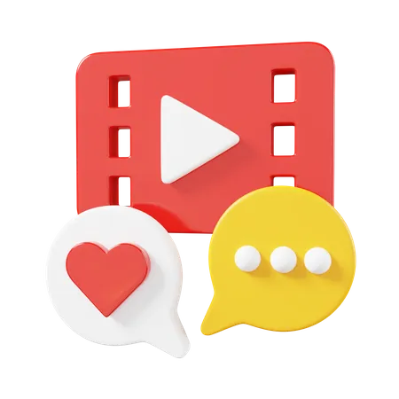 Video Engagement  3D Icon