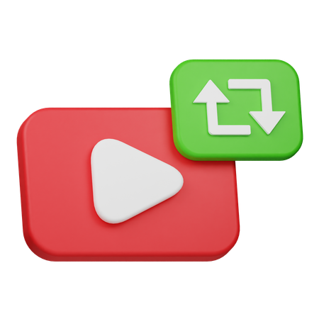 Video erneut posten  3D Icon