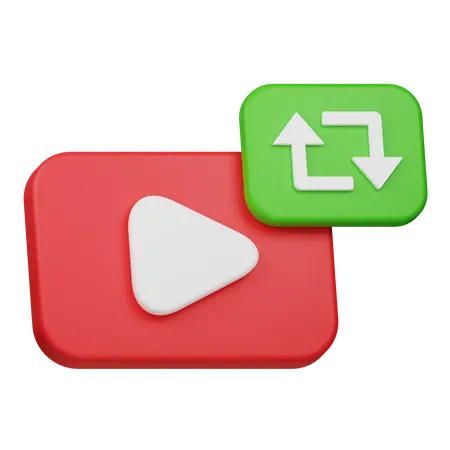 Video erneut posten  3D Icon