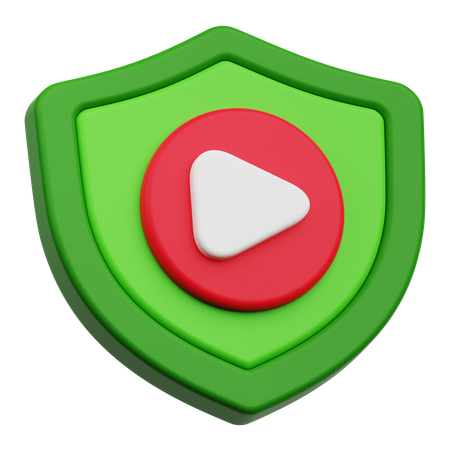 Escudo de vídeo  3D Icon