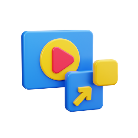 Video Expand  3D Icon