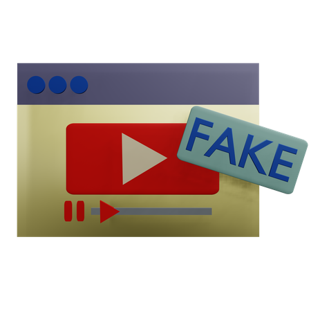 Vídeo falso  3D Icon