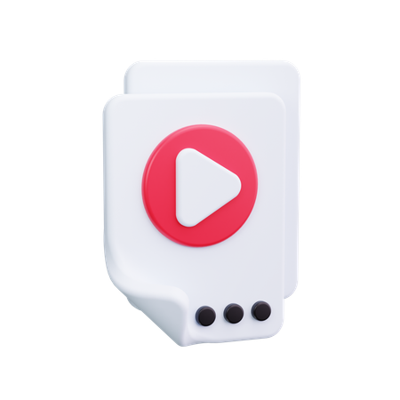 Video File  3D Icon