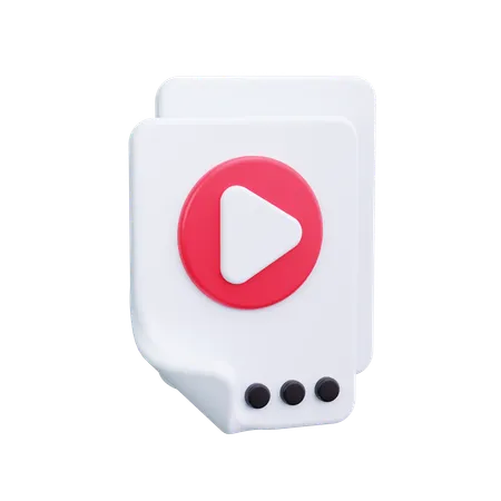 Video File  3D Icon