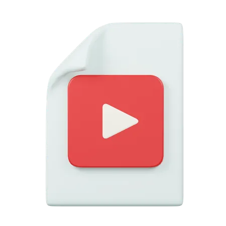 Video File  3D Icon