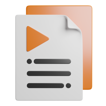 Video File  3D Icon