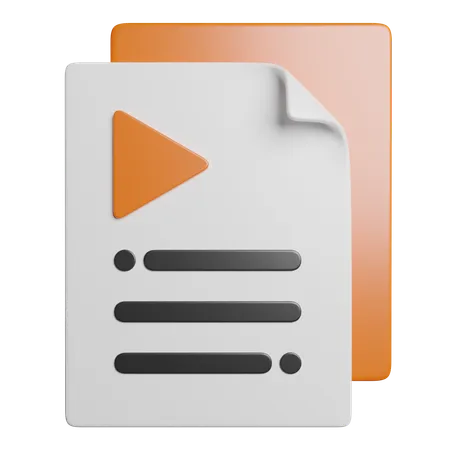 Video File  3D Icon