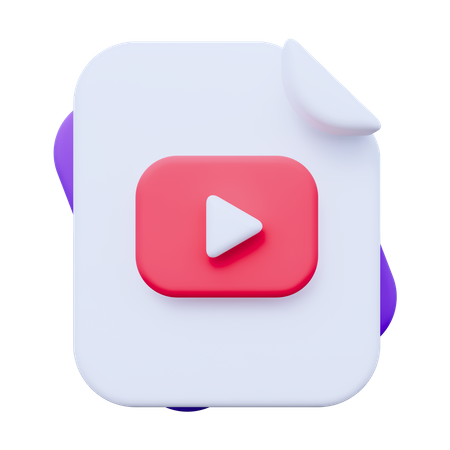 Video File  3D Icon