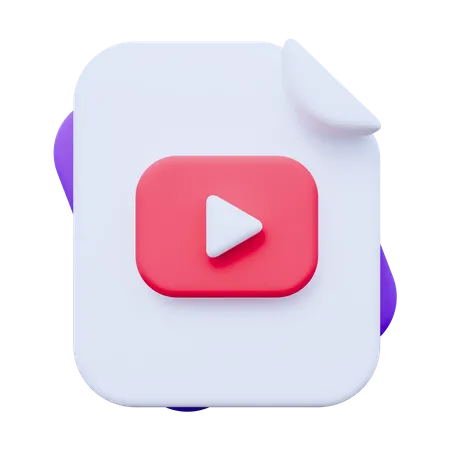 Video File  3D Icon