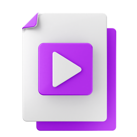 Video File  3D Icon