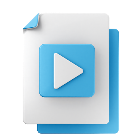 Video File  3D Icon